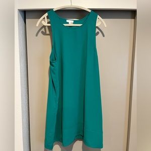 Leith Green Razorback Shift Dress